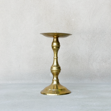 Vintage Brass Pillar Holder