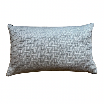 Silver and Black Escher Pillow / 24” x 14”
