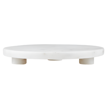 White Mable Footed Tray - 8