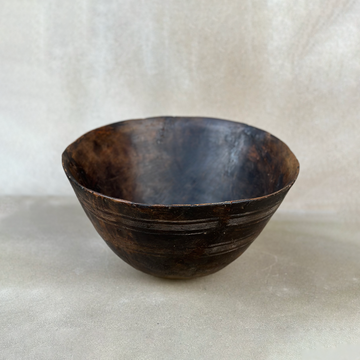 African Hausa Engraved Wooden Bowl / Large