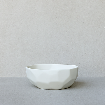 Bevel Bowl / Large Matte White