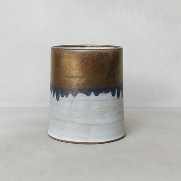 Grey + Gold Utensil Holder