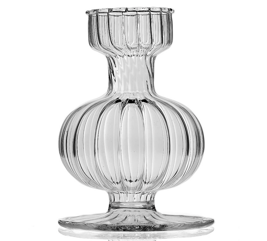 Fluted Glass Bud Vase