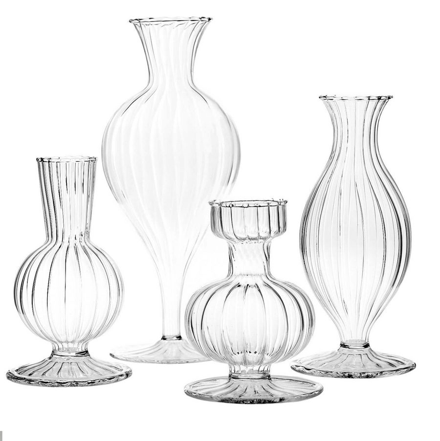 Fluted Glass Bud Vase