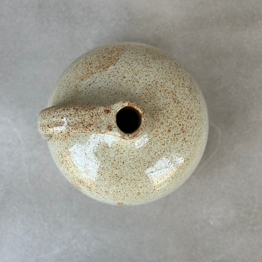 Vintage Stoneware Ivory Speckle Jug