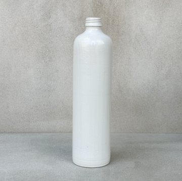 Vintage Stoneware Bottle / White