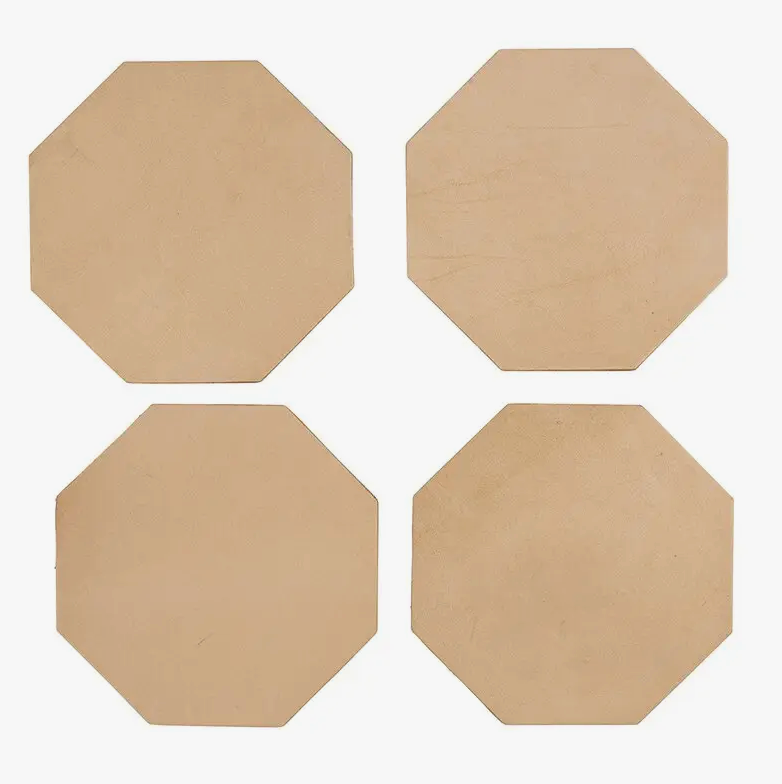 Leather Coaster Set/4