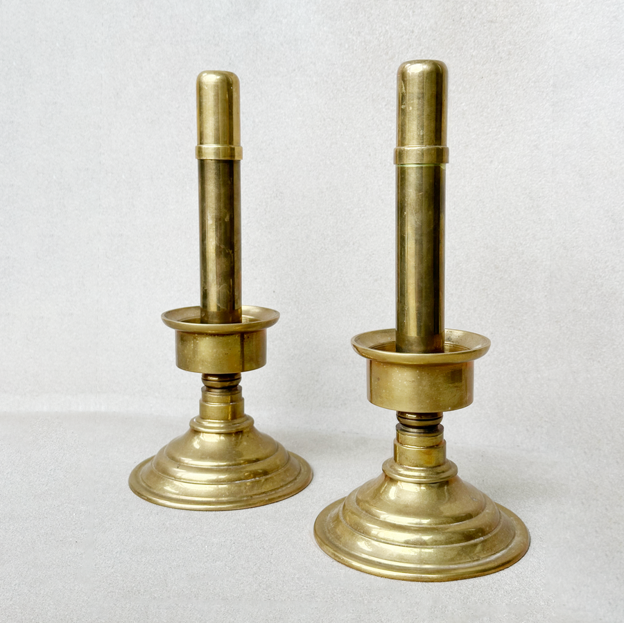 Vintage Brass Candlestick Set/2