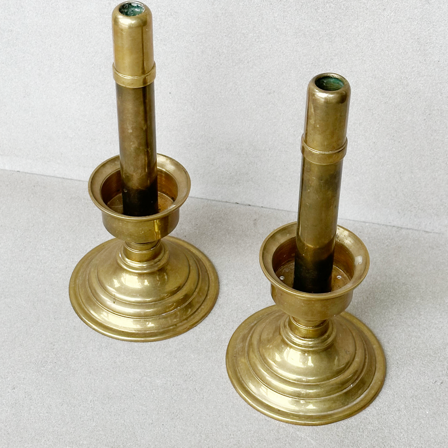 Vintage Brass Candlestick Set/2