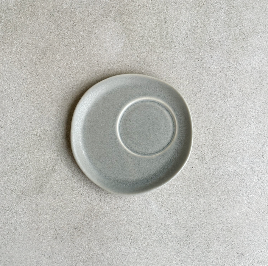 Mineral Cup and Saucer / Black and Earthstone