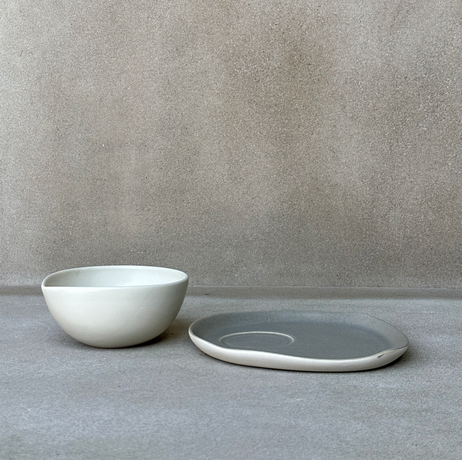 TQD Bowl & Saucer with Indent (set 2)