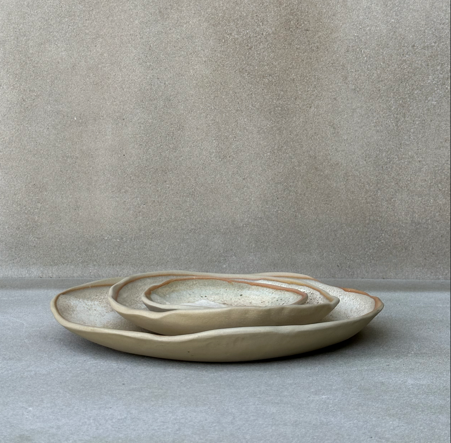 Laima STONEWARE NESTING TRAYS IN BEIGE