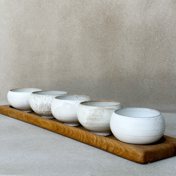 Laima Oak tray and serving bowls / Set of 6