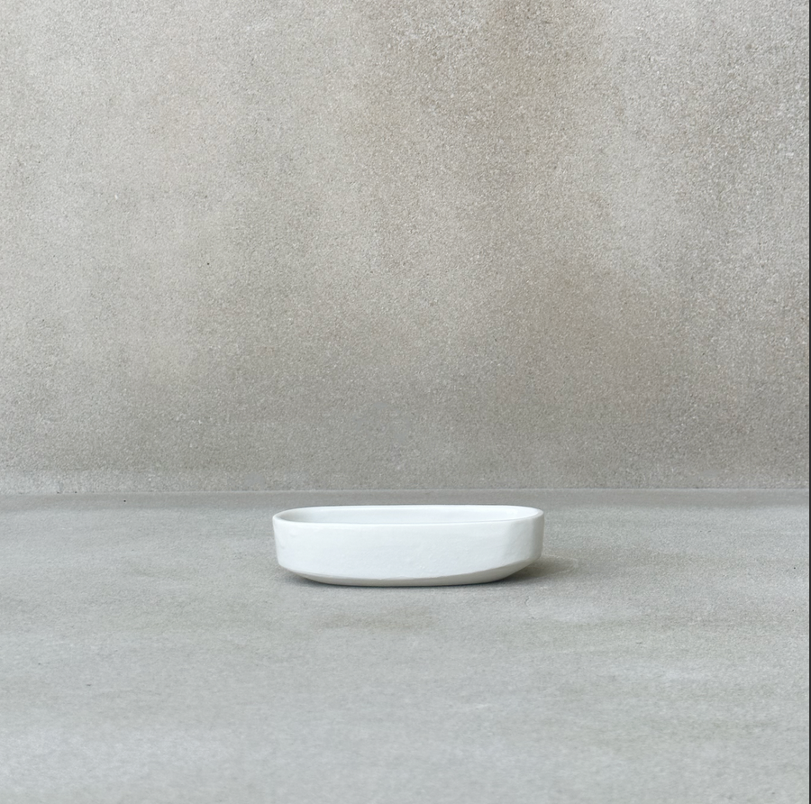Lauren HB Oval Tray / Matte White