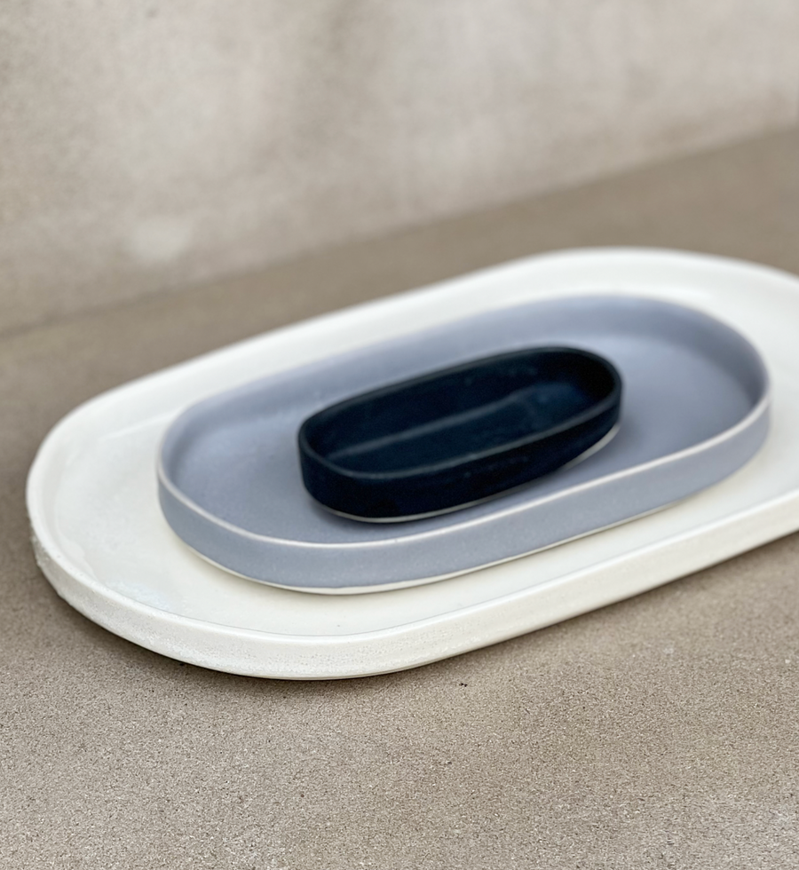 Oval Tray / Grey