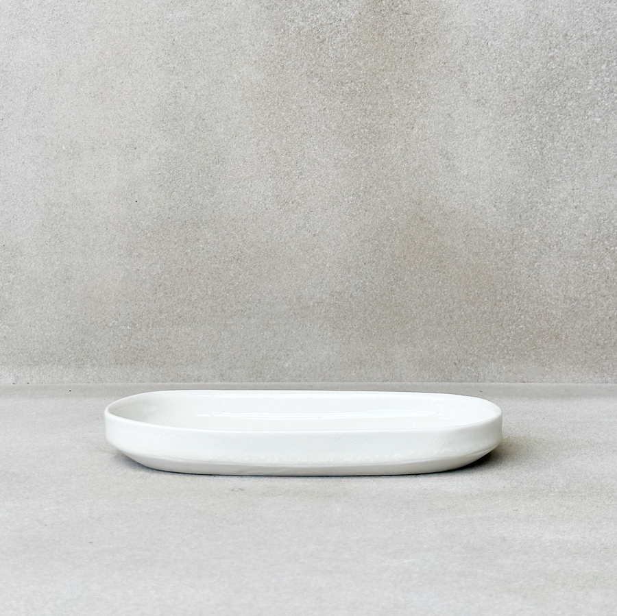Lauren HB Oval Tray / Frost White