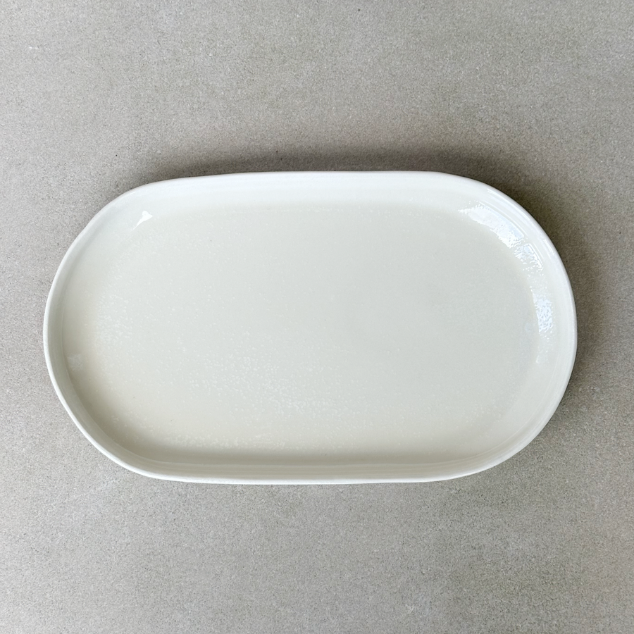 Lauren HB Oval Tray / Frost White