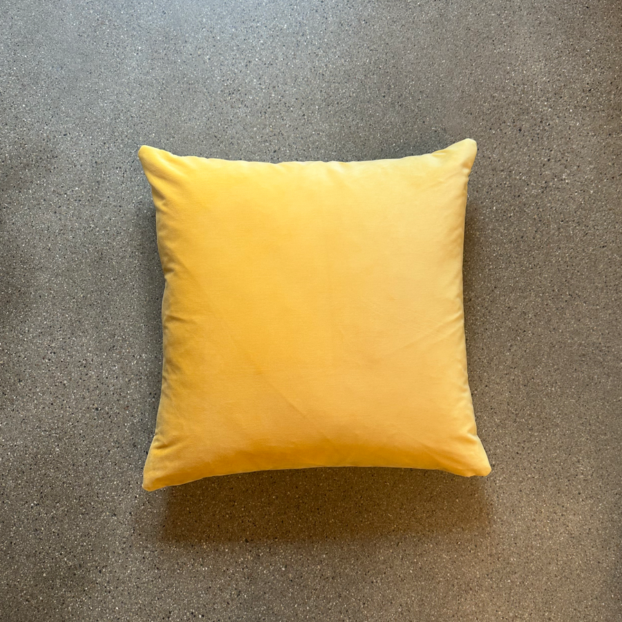 Yellow Velvet Pillow / 22