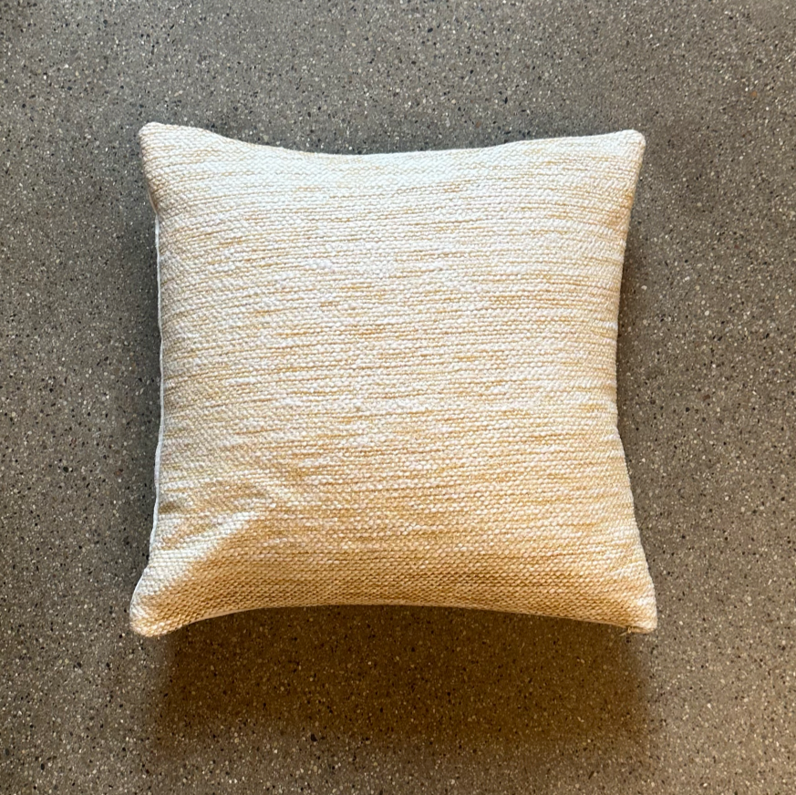 Textured Camel Weave Pillow / 18” x 18”