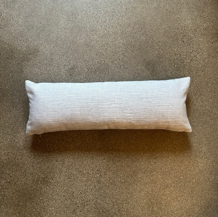 Long Striated Gray Lumbar / 34” x 12”