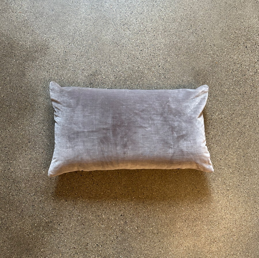 Dusty Lilac and Dk Chocolate Velvet Pillow / 24” x 14”