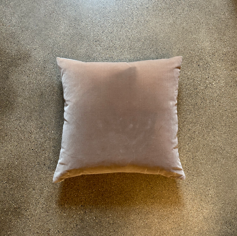 Taupe Velvet Pillow / 22