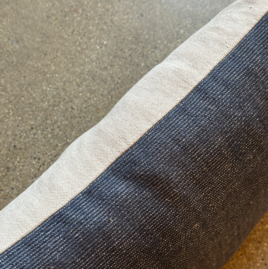 Navy Striations  Pillow / 22” x 14”