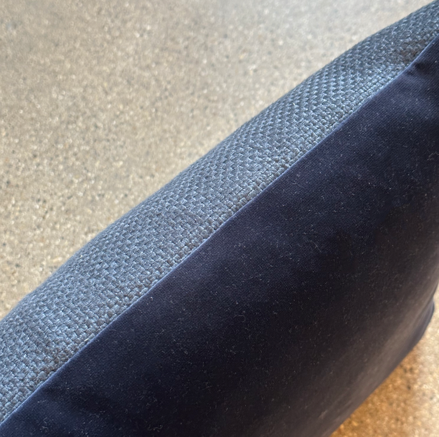 Navy Velvet Pillow / 16” x 16”
