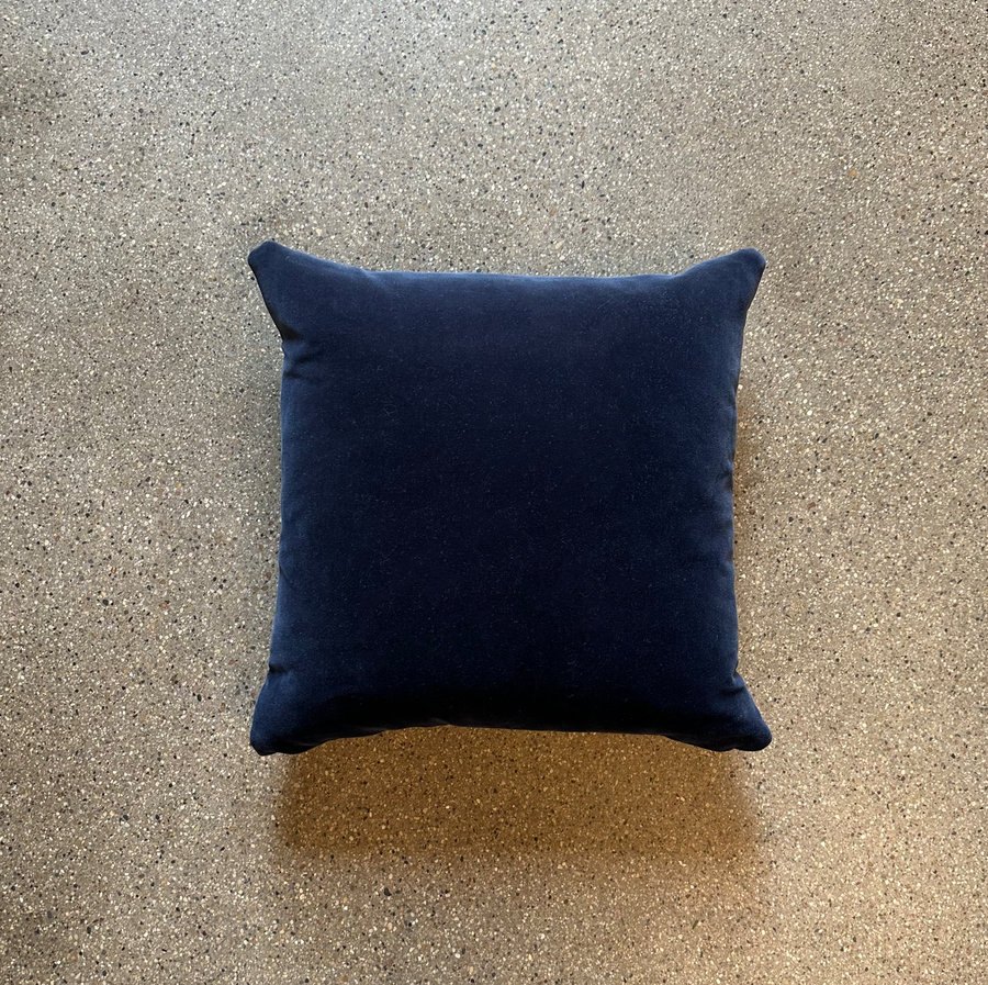 Navy Velvet Pillow / 16” x 16”