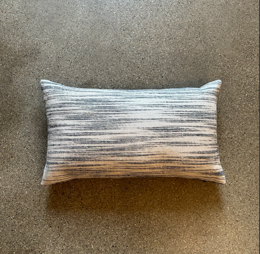 Navy Striated Pillow / 24” x 14”
