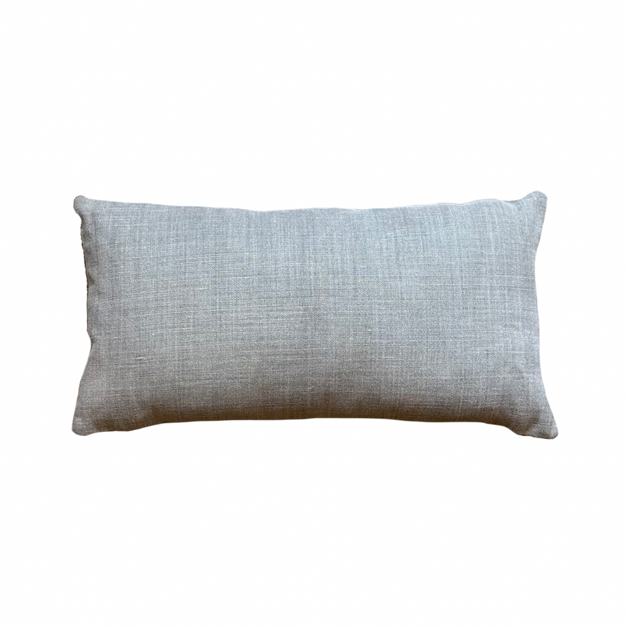 Grey Weave Pillow / 22” x 12”