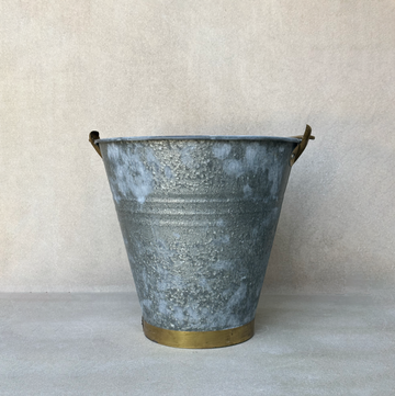 Vintage Zinc Dairy Bucket