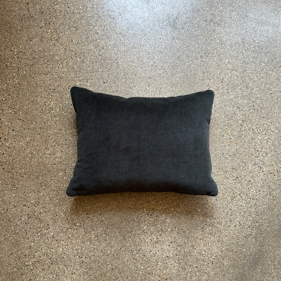 Black and Ivory/Grey Tweed Lumbar / 16” x 12”