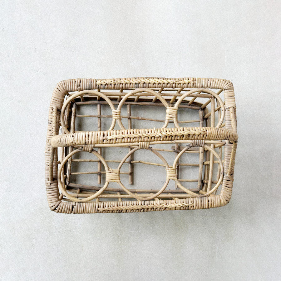 Vintage French Wine Bottle Caddy