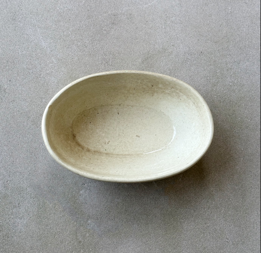 Vintage Stoneware Oval Baking Dish