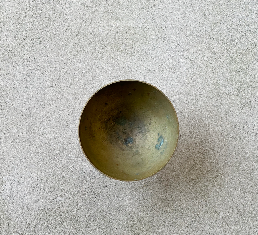 Vintage Brass Pedestal Bowl