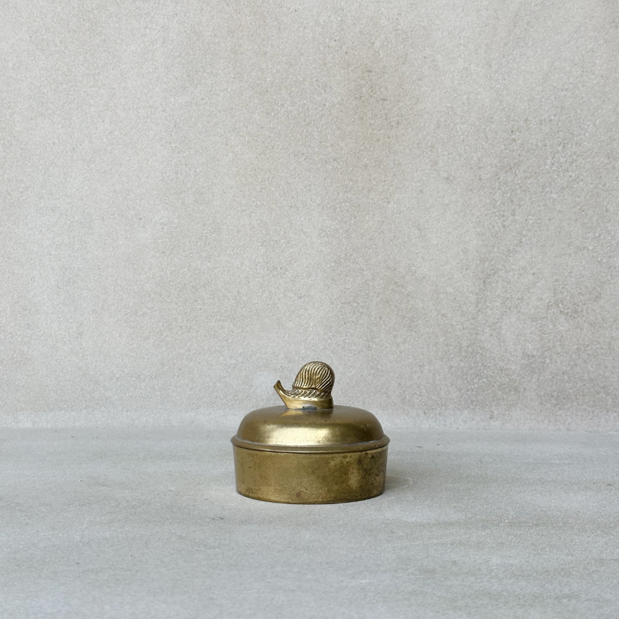 Vintage Brass Snail Box