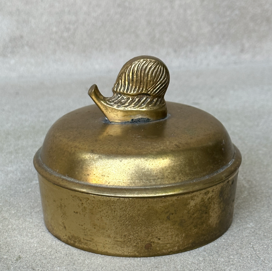 Vintage Brass Snail Box