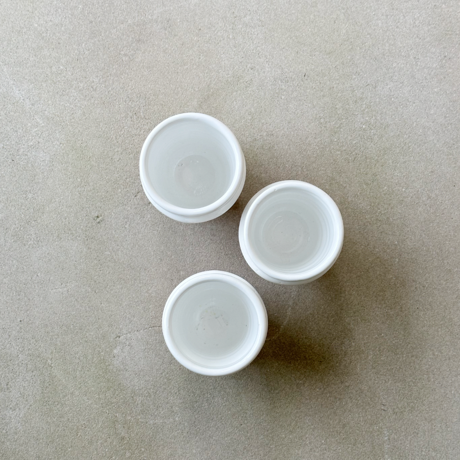 Moroccan Beldi Ceramic Cups / White