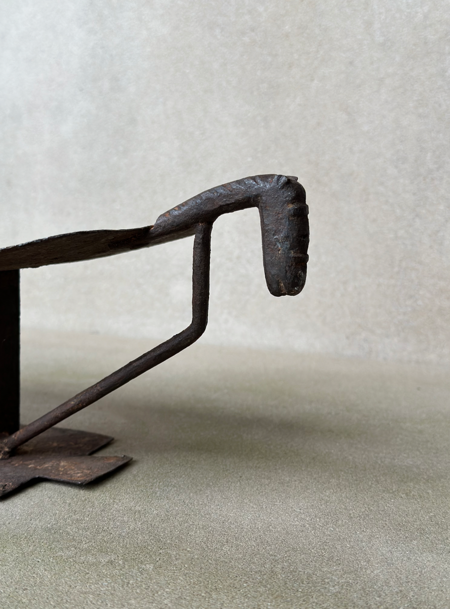 Vintage African Iron Dogon Headrest