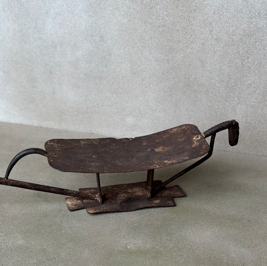 Vintage African Iron Dogon Headrest