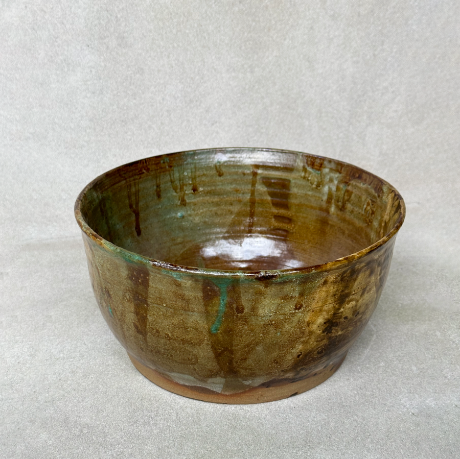 Vintage Earthtone Stoneware Bowl