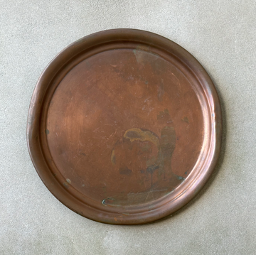 Vintage Round Copper Tray