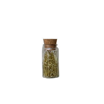 Gold Paper Clip Glass Jar