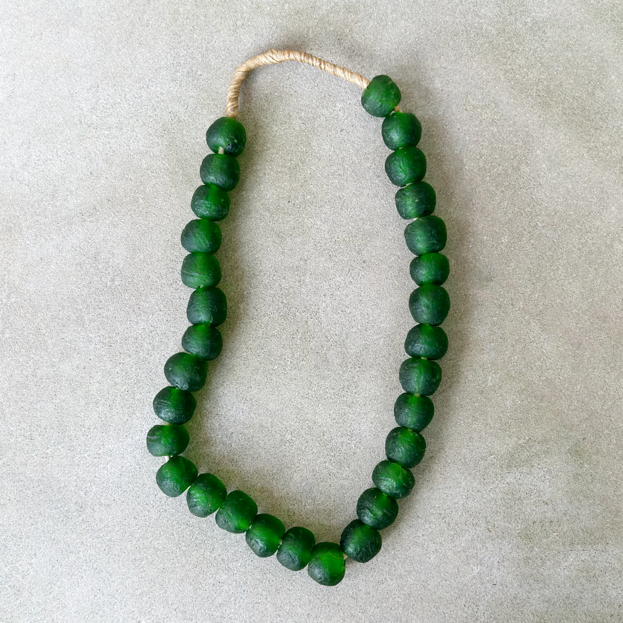 African Glass Beads - Green
