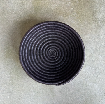 African woven aubergine bowl / Small