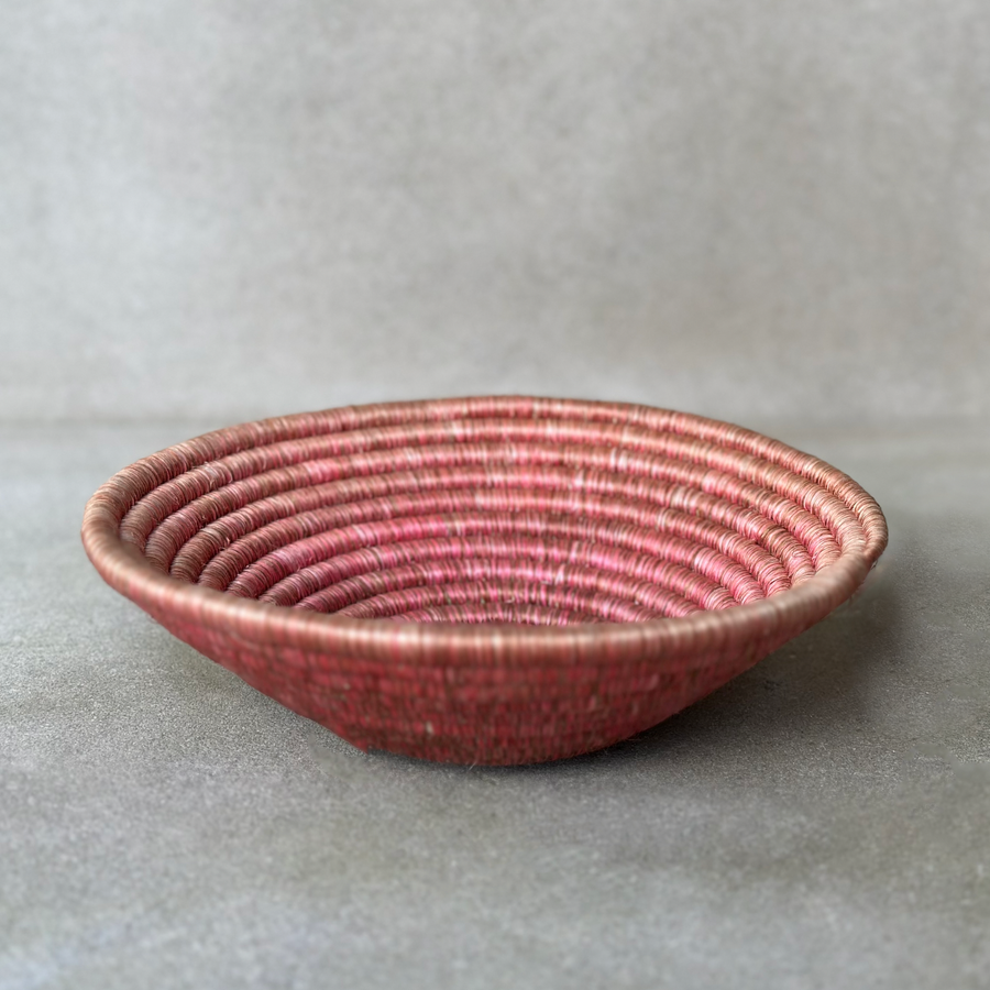 African woven Pink Bowl / small