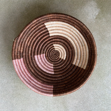 African woven blush/brown Bowl / Small