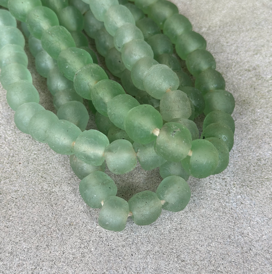 African Glass Beads - Green