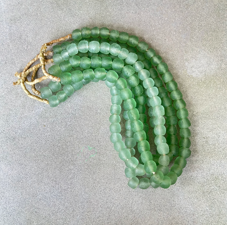 African Glass Beads - Green